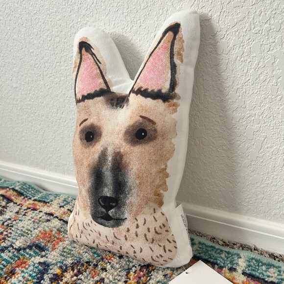 German Shepherd, Dog Face Plush Pillow- NWT - Picture 3 of 8